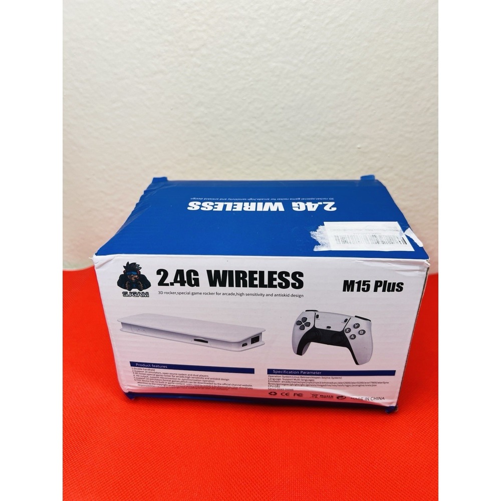 SJGAM M15 Plus 2.4GHz Wireless Controller White Double‎ Rocker Control